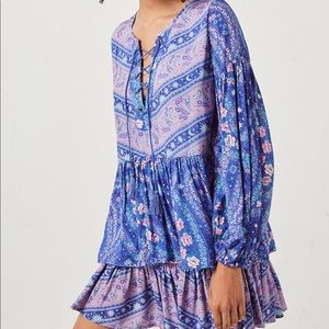 Gypsy Celestial City Lights boho spell blouse top M peasant moon child floral